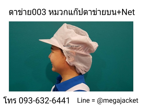 ขายส่งหมวกแก๊ปตาข่าย+Net เก็บผม ,หมวกพนักงานฝ่ายผลิต,ขายหมวกพนักงานในไลน์ผลิต,ขายส่งหมวกตาข่ายบน+ตาข่ายเก็บผม ขายหมวกตาข่ายท้ายทอย รับตัดหมวกตาข่าย 093-632-6441