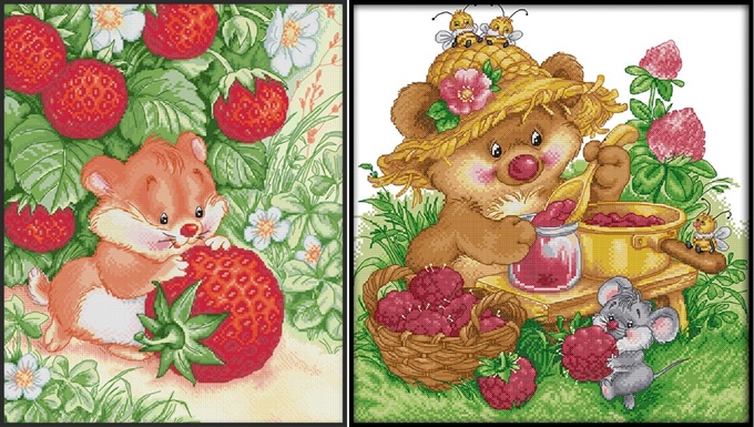 Strawberries and Jam (ไม่พิมพ์/พิมพ์ลาย)