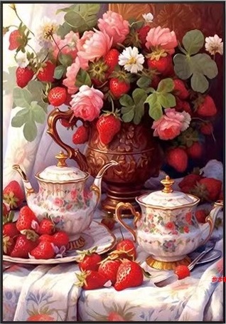 Rose and strawberry (พิมพ์ลาย)