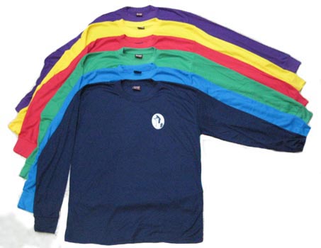 ขายส่งเสื้อคนงานแขนยาว  เสื้อยืดคอกลมแขนยาว ผ้า TC , เสื้อคอกลมแจกโฆษณา ผ้า TC (สามารถสกรีนหลังและอกซ้าย)  093-632-6441