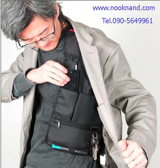 จัดโปร กระเป๋าเก็บของแบบเสื้อกั๊ก สามารถใส่สูททับได้เหมาะแก่การเก็บของFardish เสื้อกระเป๋าเก็บของแบบFBI