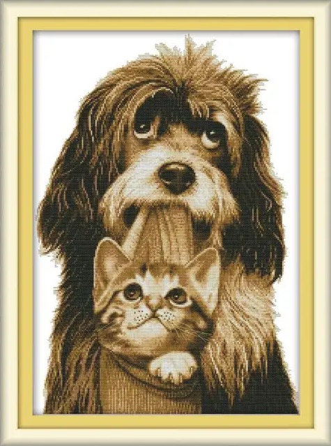 The dog and kitten (ไม่พิมพ์/พิมพ์ลาย)