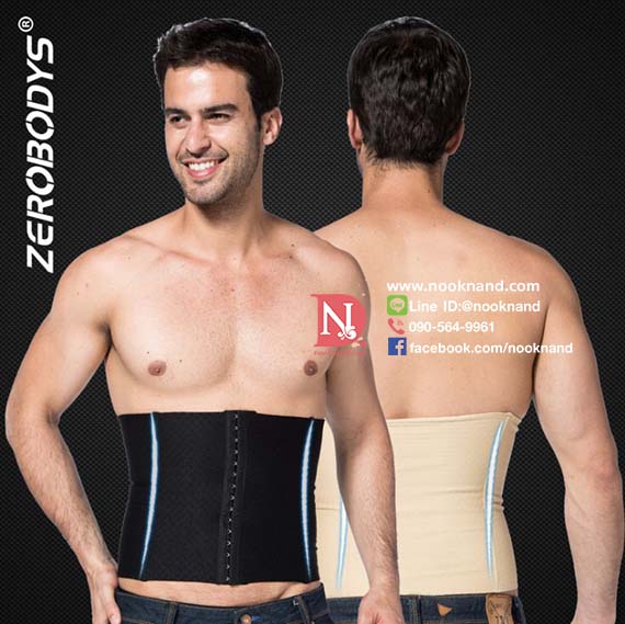 (เอวสูง)ปลอกรัดเอวชายZerobodys  3 step Black Sport Wasit Girdle