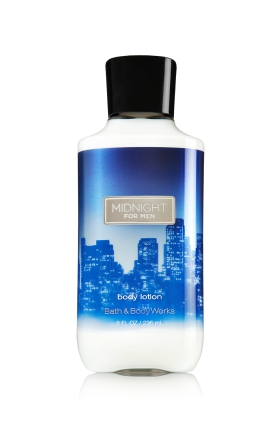 Bath & Body Works Midnight for Men Shea & Vitamin E Body Lotion 236 ml. โลชั่นบำรุงผิวสุดพิเศษ มีกลิ่นหอมติดทนนาน และซึมซาบสู่ผิวอย่างรวดเร็ว ไม่ทำให้เหนียวเหนอะหนะ กลิ่นหอมยอดนิยมสไตล์น้ำหอมสำหรับคุณผู้ชาย ที่ให้ความหอมสดชื่นแบบสปอร์ต