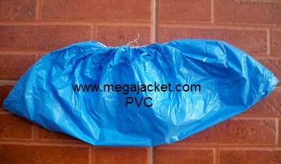 Shoe cover PVC ถุงคลุมรองเท้าเนื้อ PVC ป้องกันน้ำ สำหรับพนักงานฝ่ายผลิต, ห้อง Lab, โรงพยาบาล