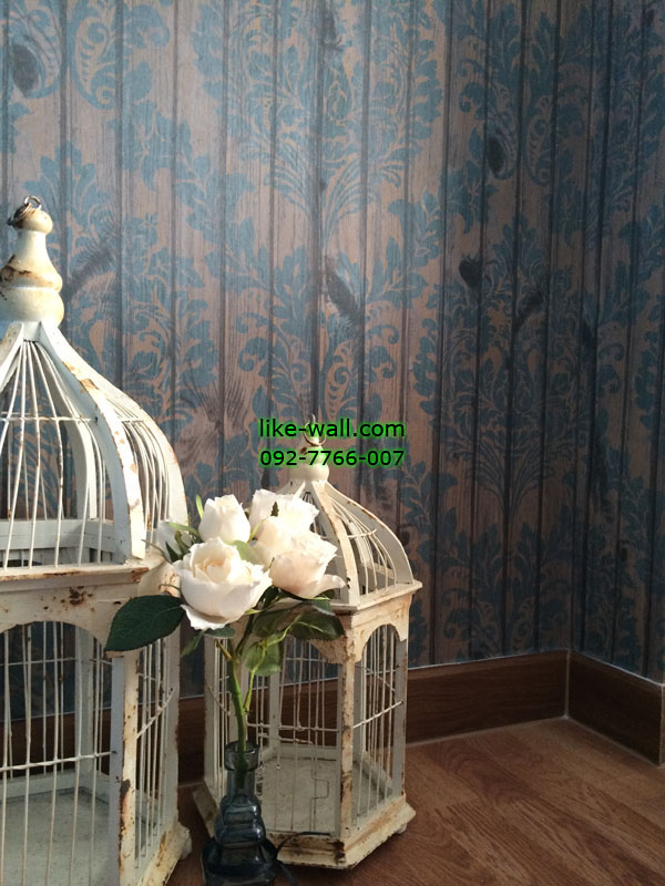 ผลงานวอลเปเปอร์ลายดอกไม้ พื้น ไม้ ติดที่ คอนโด The Niche mono ย่านถนน บางนา-ตราด