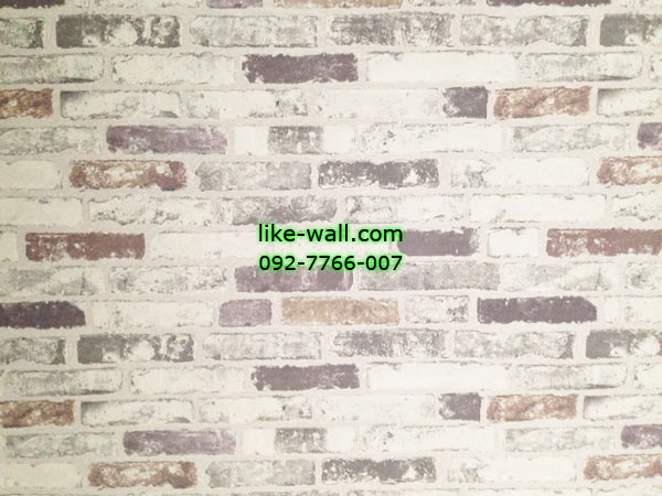 ผลงานวอลเปเปอร์ ลายอิฐ ติด ไอคอนโด สุขุมวิท 105