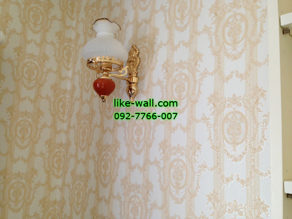 ผลงานวอลเปเปอร์ ลายหลุยส์ ติดที่ บ้านเดี่ยว Nanthawan Rama 2