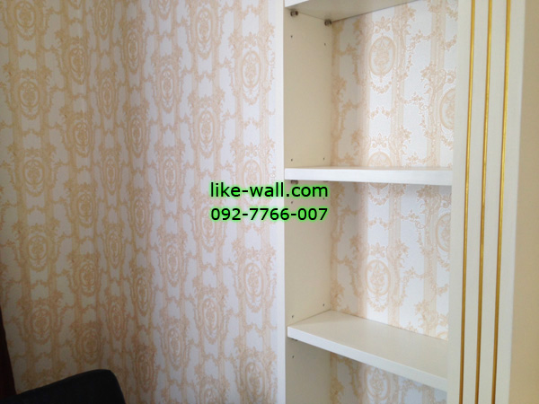 ผลงานวอลเปเปอร์ ลายหลุยส์ ติดที่ detached house Nanthawan Rama 2