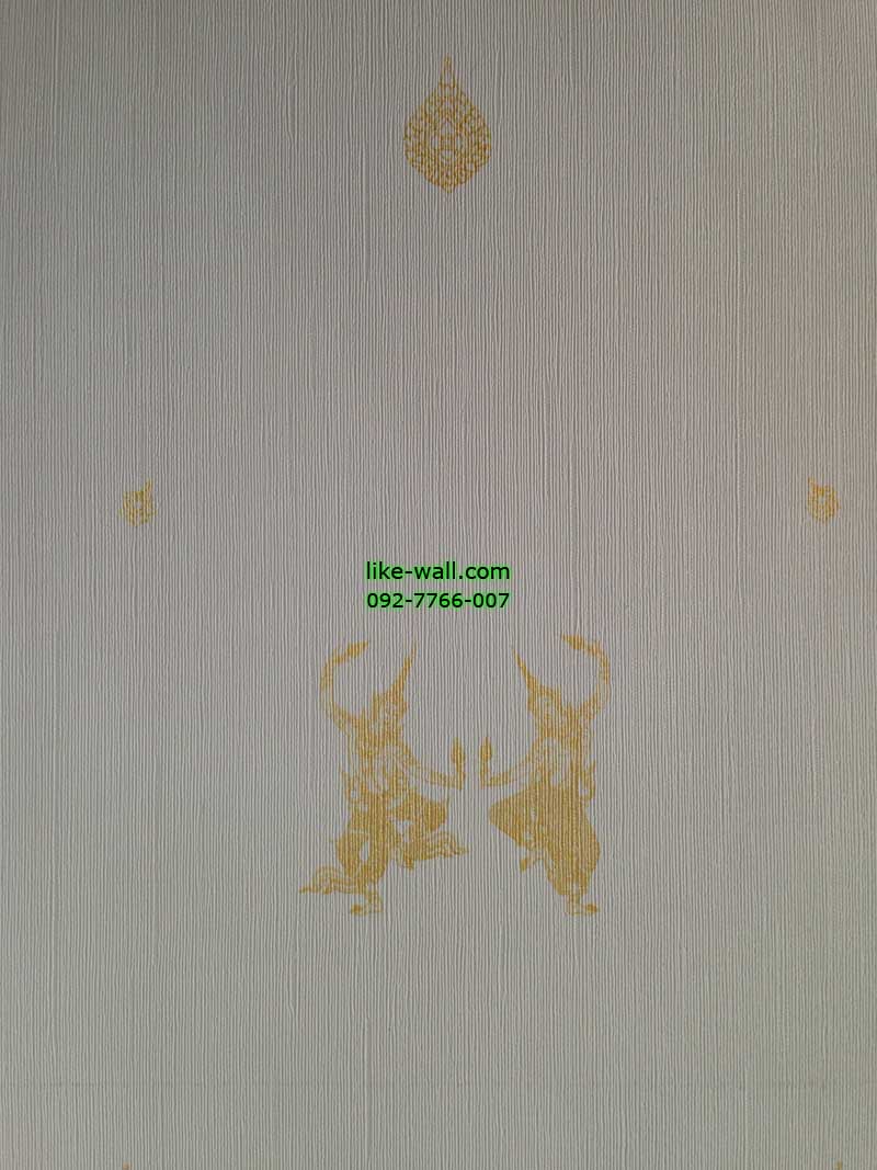 วอลเปเปอร์ติดผนัง ลายเทวดาร่ายรำ พื้นสีขาว