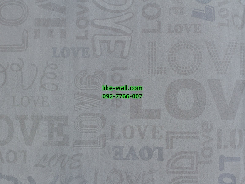 วอลเปเปอร์ติดผนังลายตัวอักษร ตัวหนังสือ สีเทา