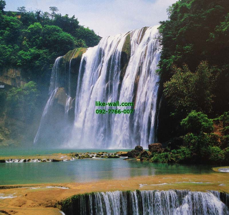 วอลเปเปอร์ติดผนัง ลาย Huanggoushu Falls