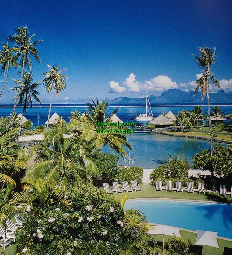 วอลเปเปอร์ติดผนัง ลาย Tahiti Resort