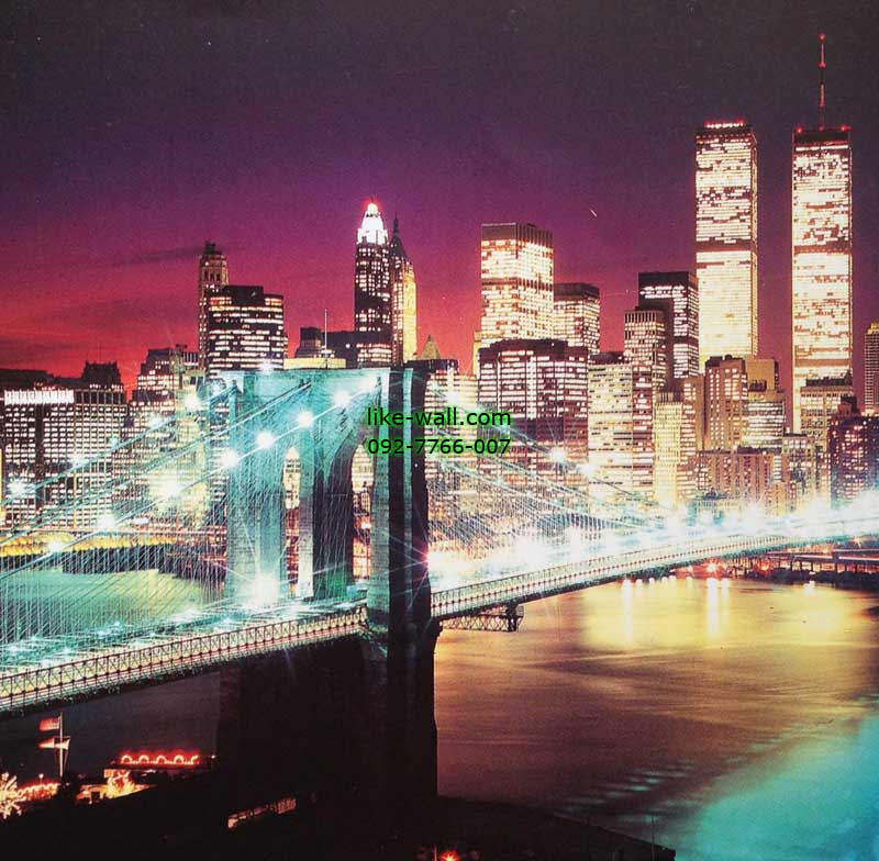 วอลเปเปอร์ติดผนัง ลาย New York Bridge
