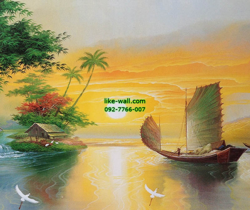 วอลเปเปอร์ติดผนัง ลาย Morning sail