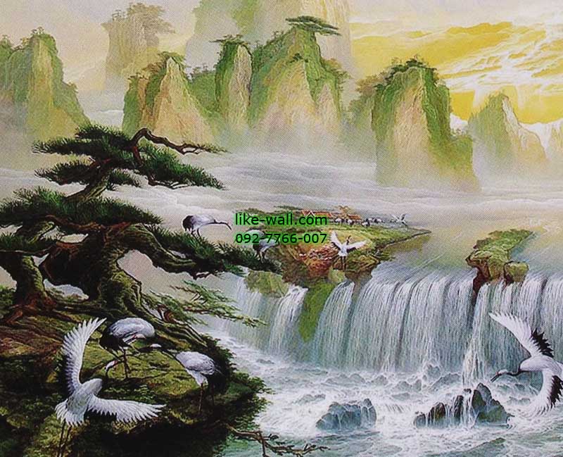 วอลเปเปอร์ติดผนัง ลาย Waterfall