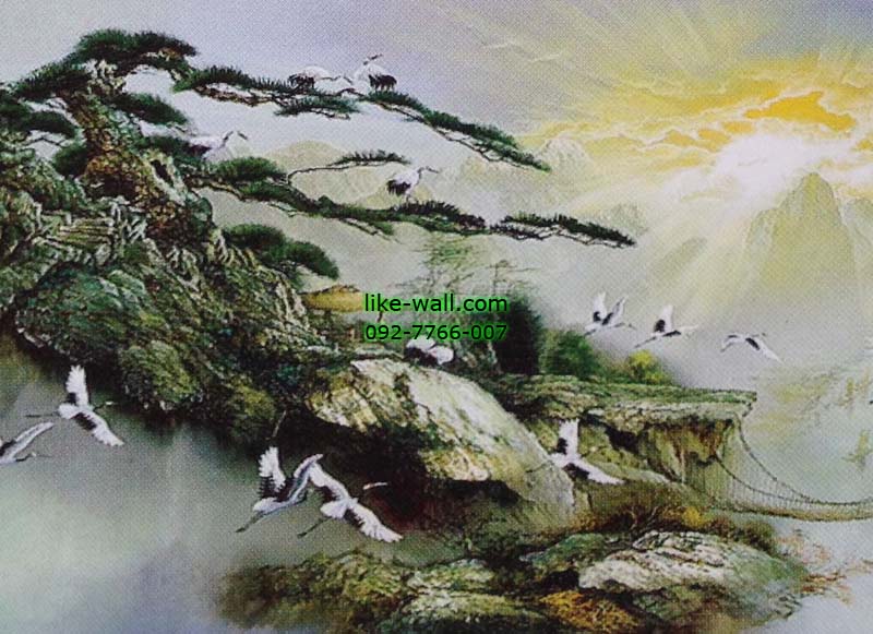 วอลเปเปอร์ติดผนัง ลาย The flies to the dawn