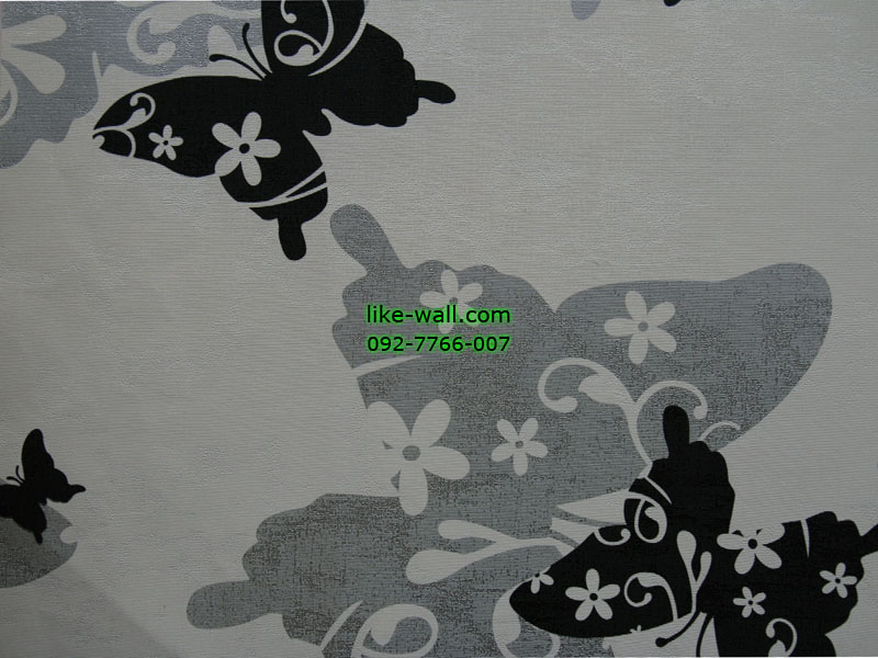วอลเปเปอร์ติดผนังลายผีเสื้อสีดำ
