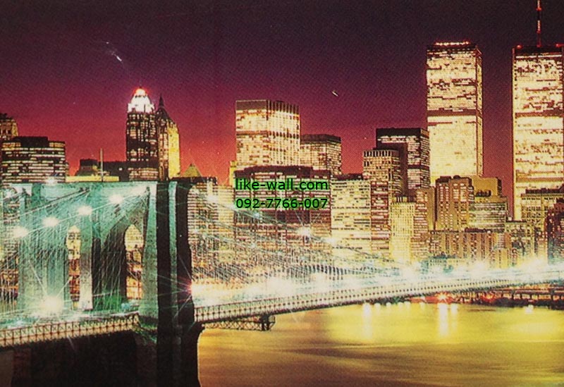 วอลเปเปอร์ติดผนัง ลาย New York Bridge
