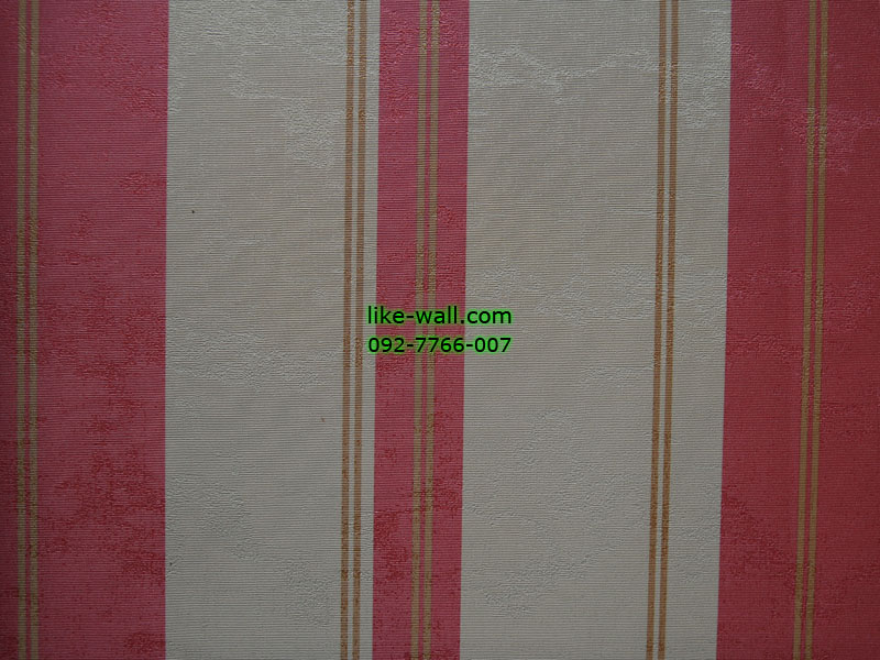 วอลเปเปอร์ติดผนังลายทางสีชมพู ขาว