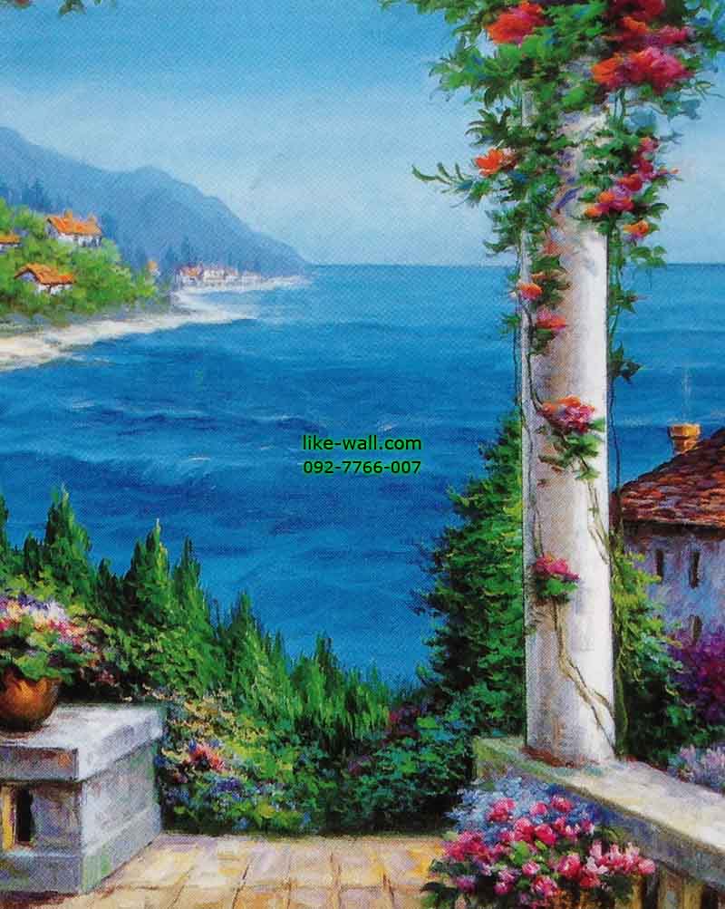 วอลเปเปอร์ติดผนัง ลาย Aegean Sea View
