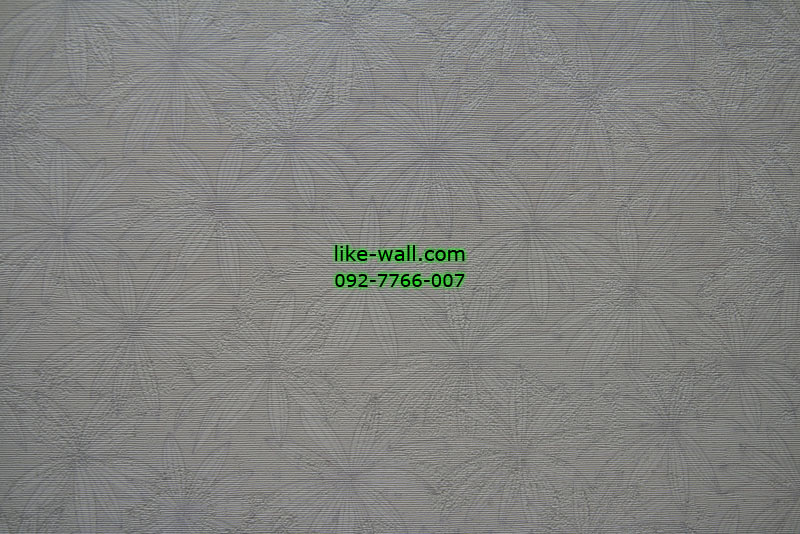 วอลเปเปอร์ติดผนังลายดอกไม้สีเทา พื้นเทา