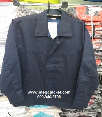 ขาย  เสื้อแจ๊คเก็ตตัดต่อแบบ A เสื้อแจ็คเก็ตสีกรม ผ้า cotton คอม+รับปัก logo เสื้อแจ็คเก็ต 093-632-6441