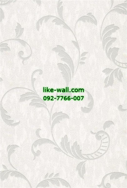 วอลเปเปอร์ติดผนังลายใบไม้สีเทา