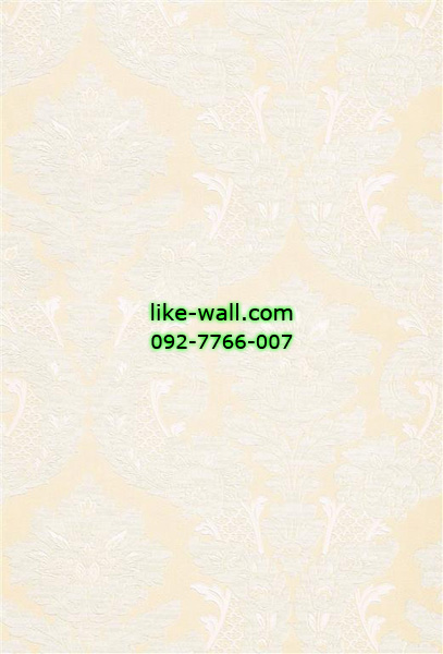 วอลเปเปอร์ติดผนังลายหลุยส์สีเทา พื้นสีชมพู