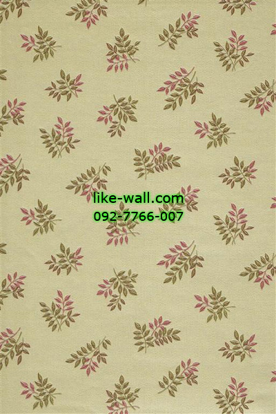 วอลเปเปอร์ติดผนังลายดอกไม้สีเขียว ชมพู พื้นสีเข้ม