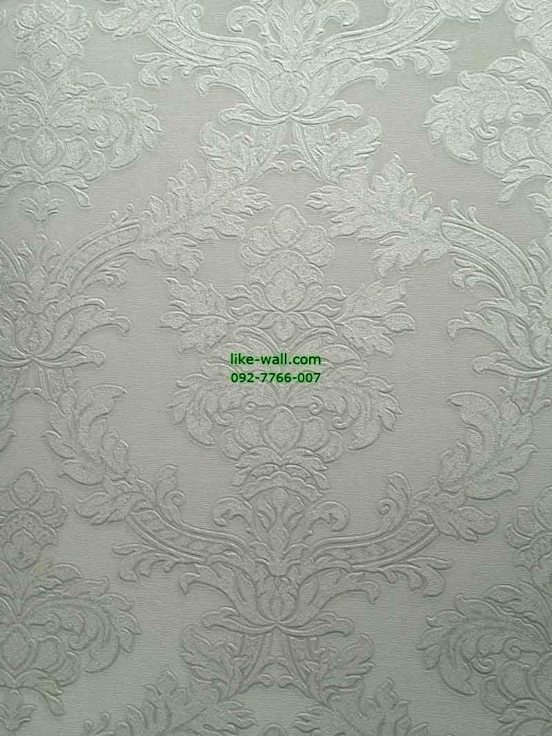 วอลเปเปอร์ติดผนังลายหลุยส์สีเทา