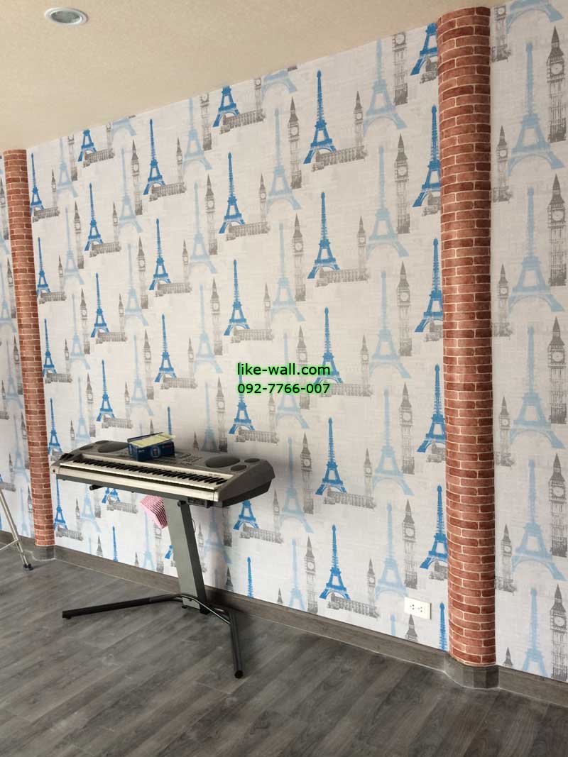 ผลงานวอลเปเปอร์ติดที่ chalermprakiat townhouse