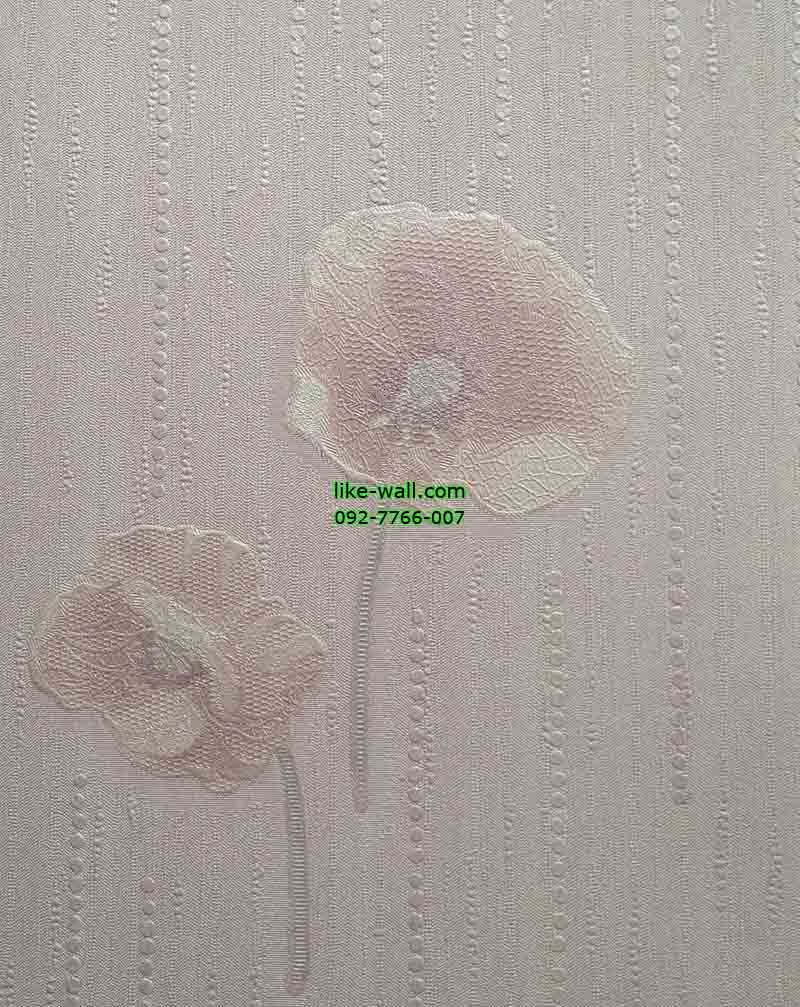วอลเปเปอร์ติดผนังลายดอกไม้สีชมพู