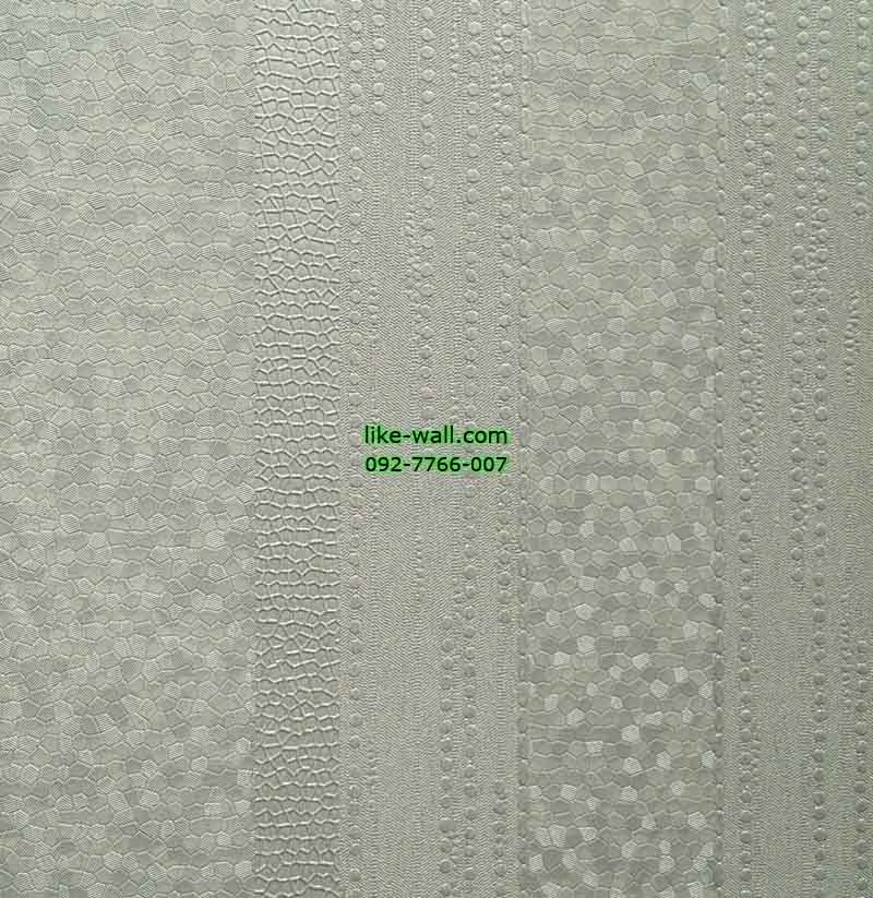 วอลเปเปอร์ติดผนังลายจุดผสมลายทางสีเทา