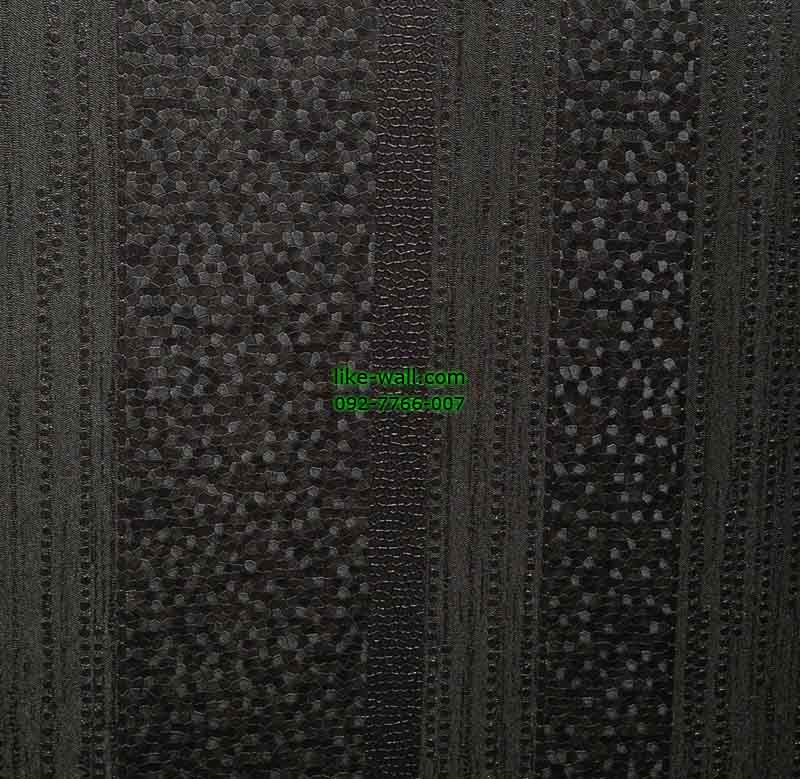 วอลเปเปอร์ติดผนังลายจุด ผสมลายทางสีดำ