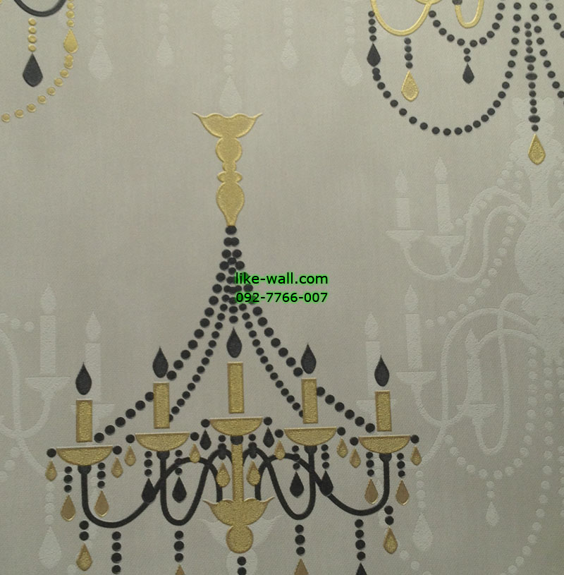 วอลเปเปอร์ติดผนังลายโคมไฟสีเหลือง