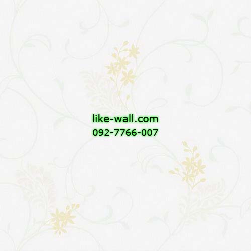 วอลเปเปอร์ติดผนัง ลายดอกไม้ สีทองอ่อน