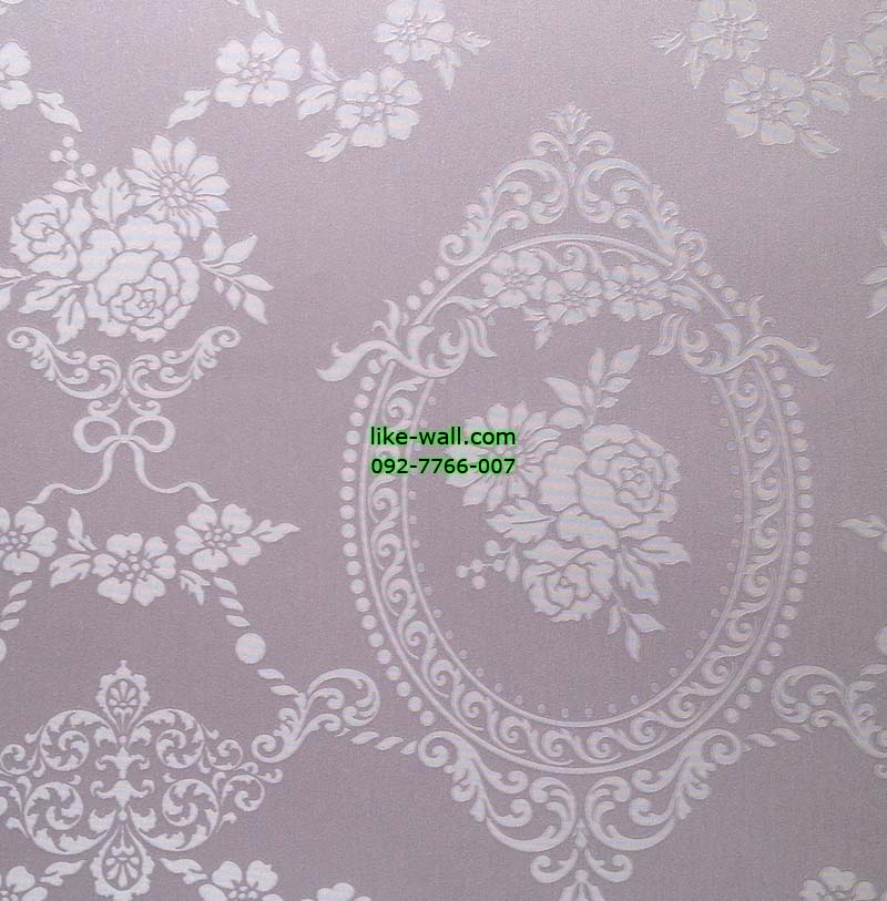 วอลเปเปอร์ติดผนังลายหลุยส์สีขาว
