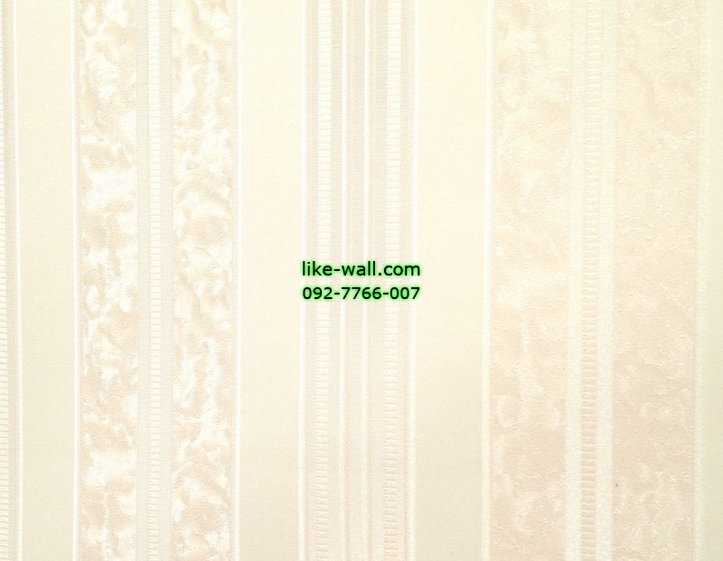 วอลเปเปอร์ติดผนังลายทาง ผสมลายหลุยส์สีชมพู