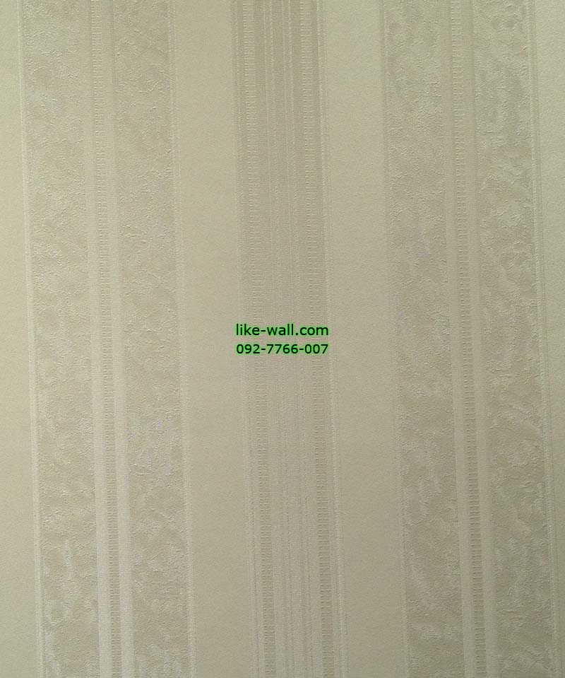 วอลเปเปอร์ติดผนังลายทางผสมลายหลุยส์สีเทา