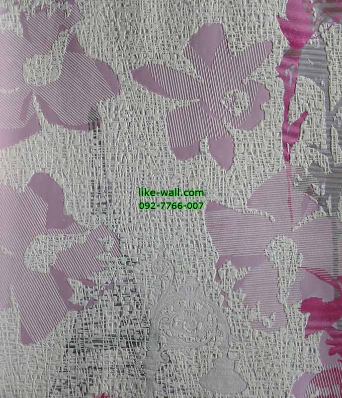 วอลเปเปอร์ติดผนังลายดอกไม้สีชมพู