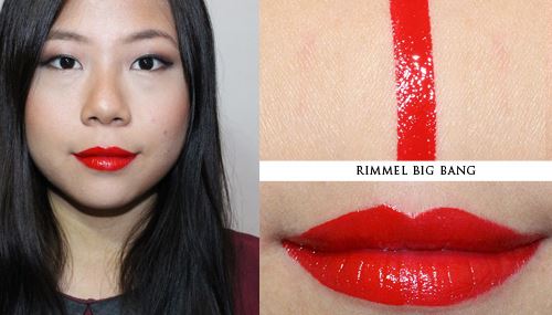 **พร้อมส่ง Rimmel London Show Off Lip Lacquer #400 Big Bang สีแดงสด ลิปสติกสูตรน้ำ เนื้อเข้มข้นกว่าลิปกลอส แต่พิกเมนต์ชัด สีสด กลบสีปากได้เรียบเนียนสนิท สีสันชัดสุดๆค่ะ แท่งเดียวอยู่ไม่เหนียวเหนอะหนะ