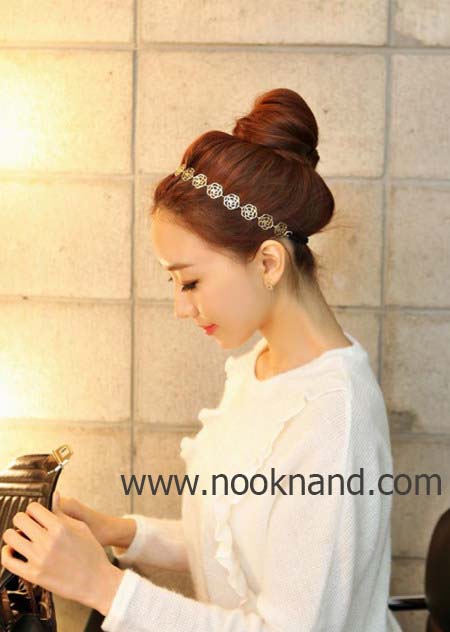 สายรัดประดับผมรูปดอกคาเมเลีย สีทอง