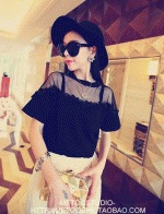 เสื้อแฟชั่น แบบตามภาพ สีดำ ผ้าฝ้ายผสม 