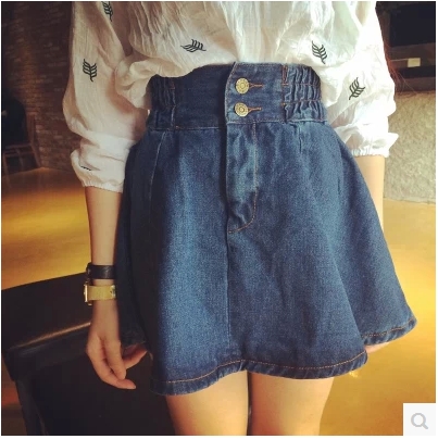 SKIRT  JEANS  กระโปรงทรง A แฟชั่นสำหรับผู้หญิง minimalist  blue  dinim  color  miniskirt  fashion  