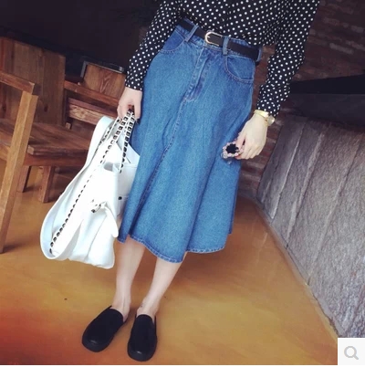 SKIRT  JEANS  กระโปรงทรง A แฟชั่น Korea  dinim   jeans  fashion