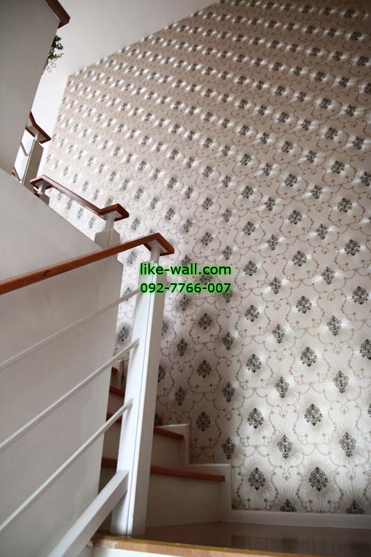 ผลงานติดตั้งวอลเปเปอร์ที่ Pruksa Ville LADKRABANG-ONNUT