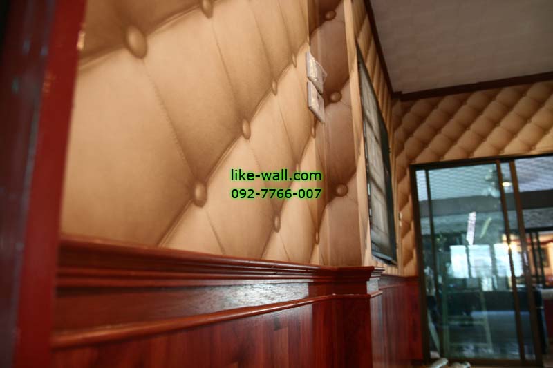 บ้านเดี่ยว Soi La San Bangna ผลงานวอลเปเปอร์ลายหนังบุ