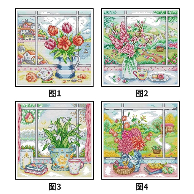 Vase on windowsill (ไม่พิมพ์/พิมพ์ลาย)