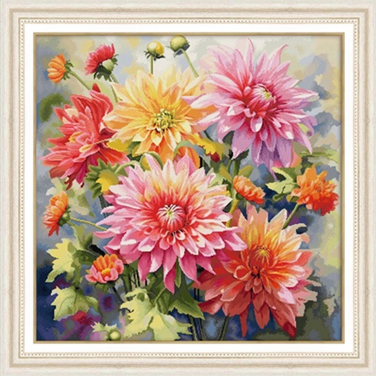 Dahlia flower (พิมพ์ลาย)